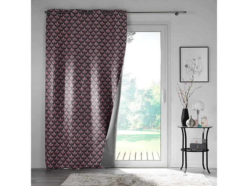 Rideau à Œillets Occultant "Surya" 135x260cm Gris