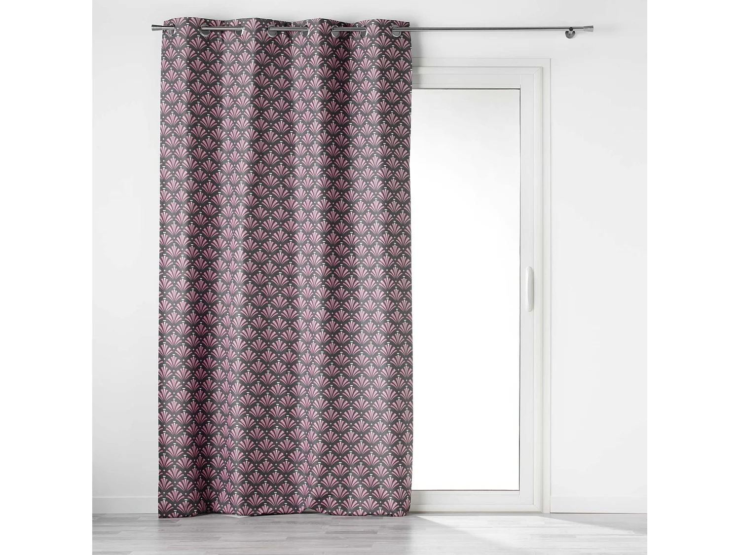 Rideau à Œillets Occultant "Surya" 135x260cm Gris