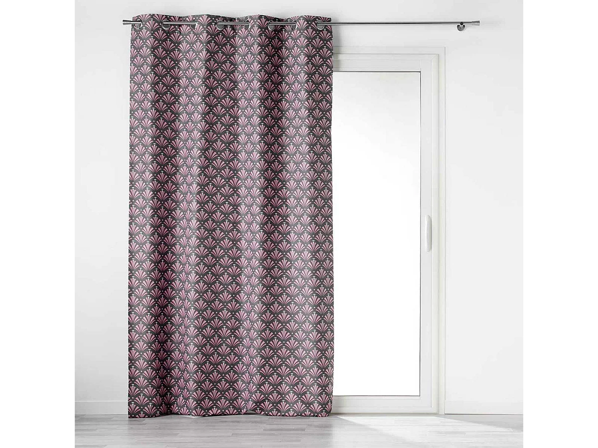 Rideau à Œillets Occultant "Surya" 135x260cm Gris