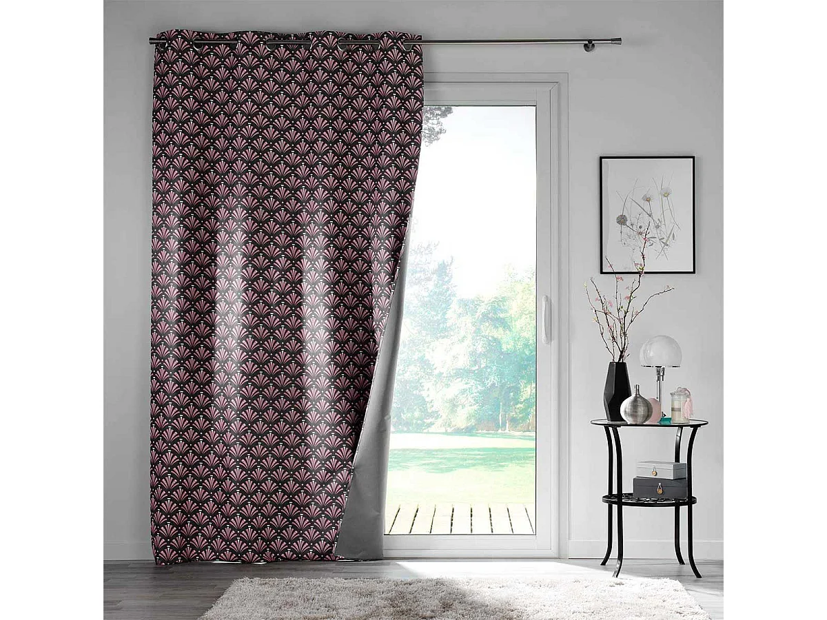 Rideau à Œillets Occultant "Surya" 135x260cm Gris