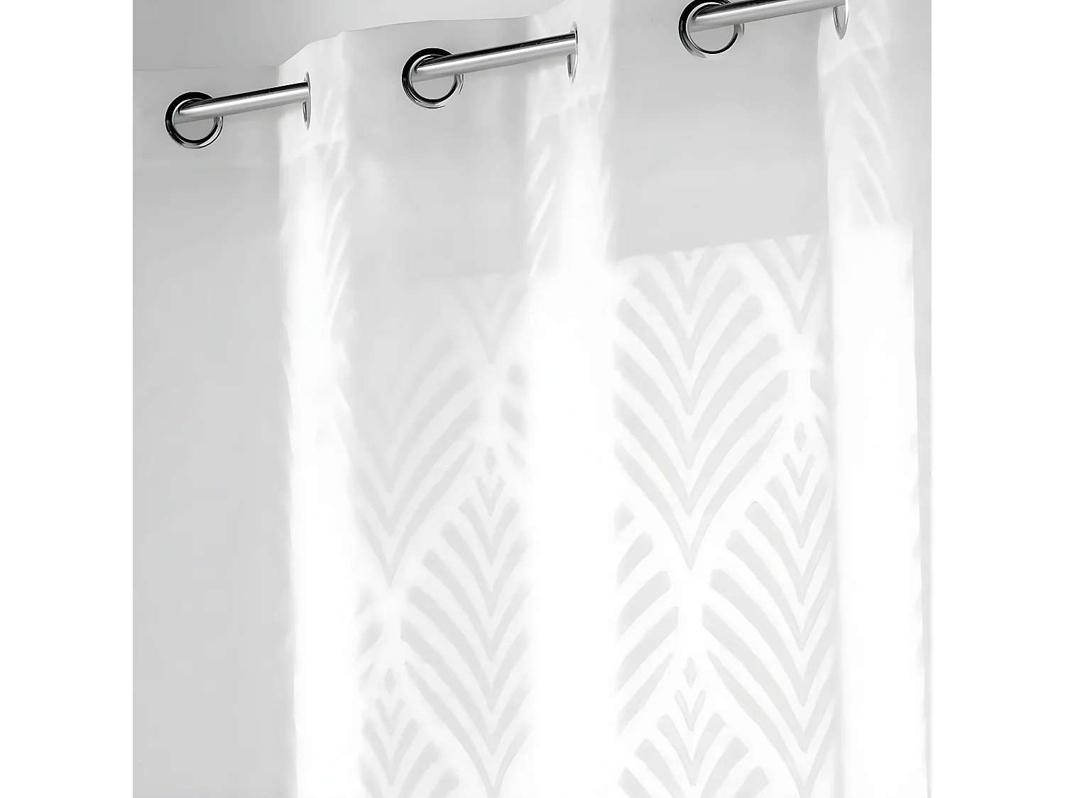 Rideau Voilage à Œillets "Poesia" 140x280cm Blanc