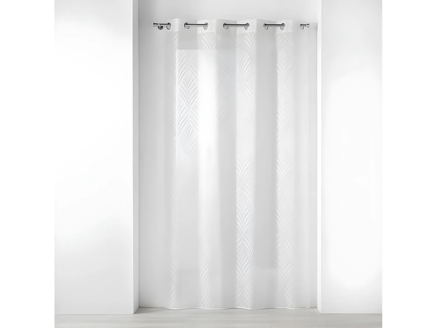 Rideau Voilage à Œillets "Poesia" 140x280cm Blanc