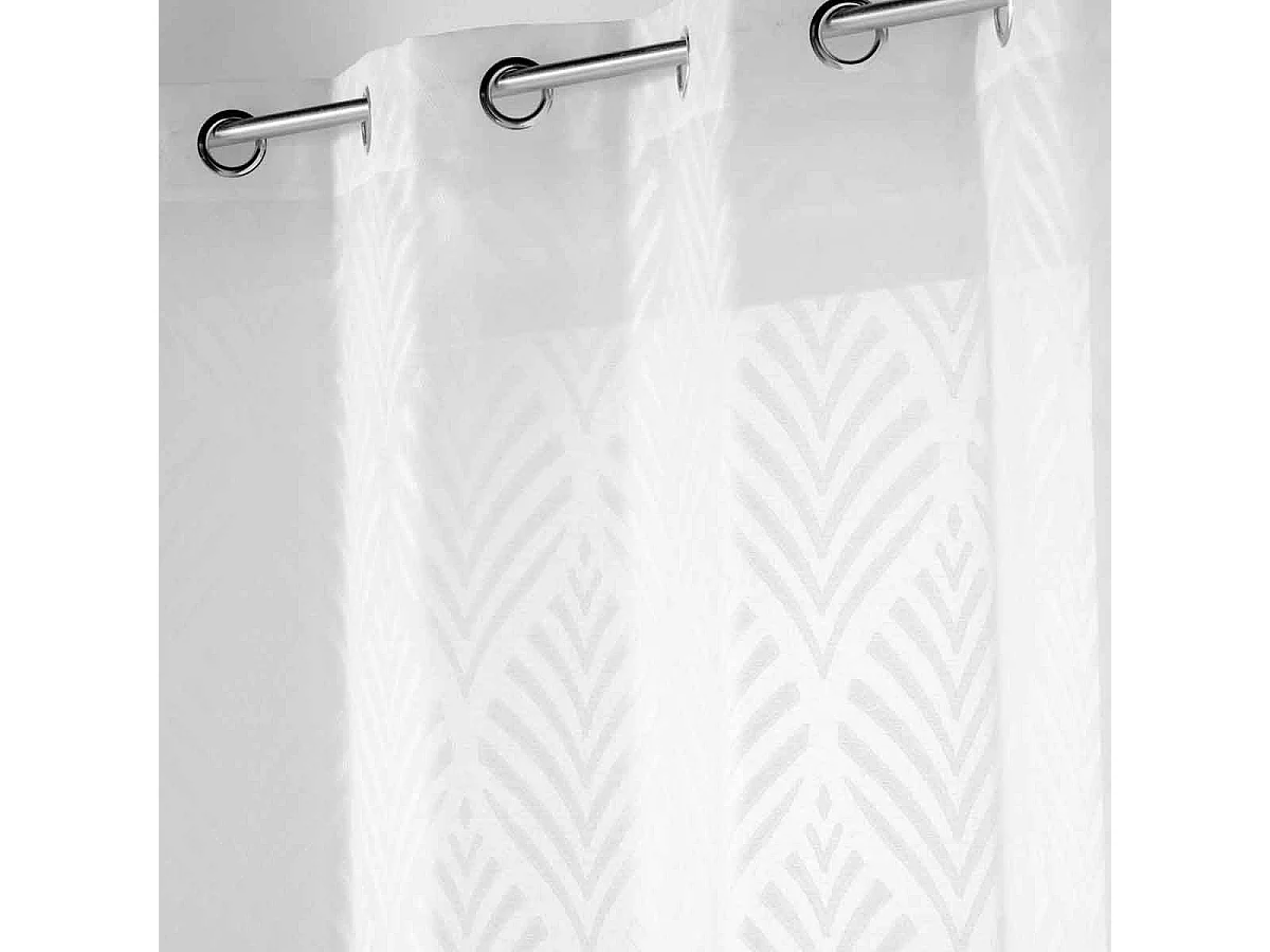 Rideau Voilage à Œillets "Poesia" 140x280cm Blanc