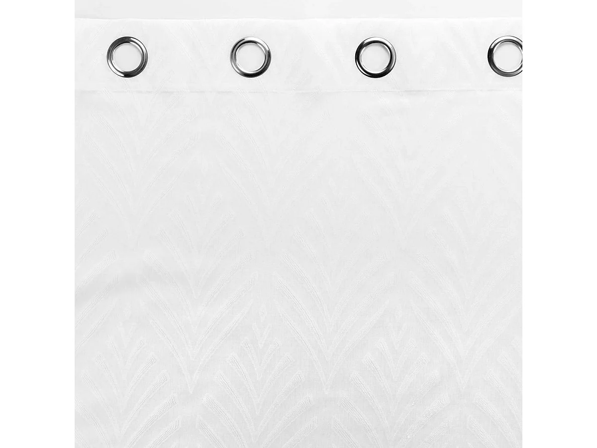 Rideau Voilage à Œillets "Poesia" 140x280cm Blanc
