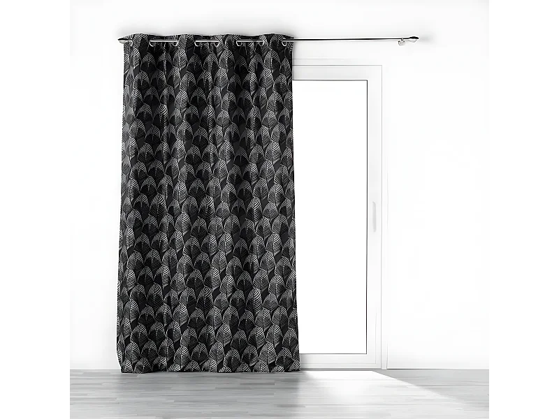 Rideau à Œillets "Floriani" 140x260cm Noir