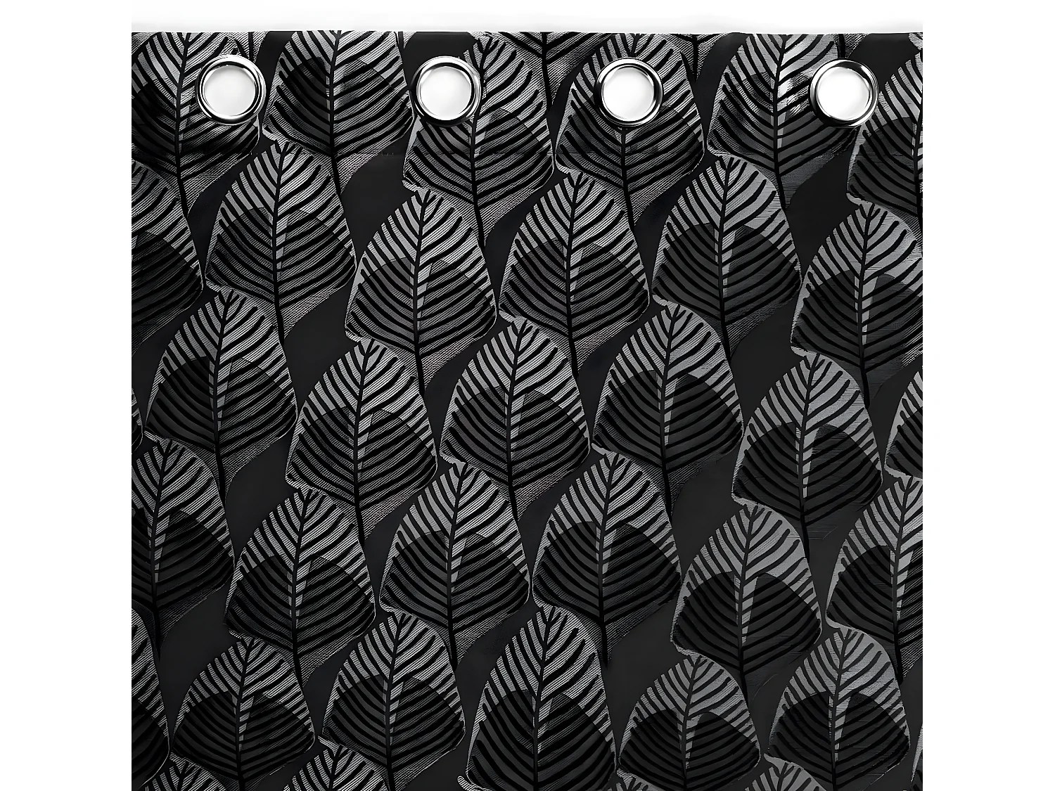 Rideau à Œillets "Floriani" 140x260cm Noir