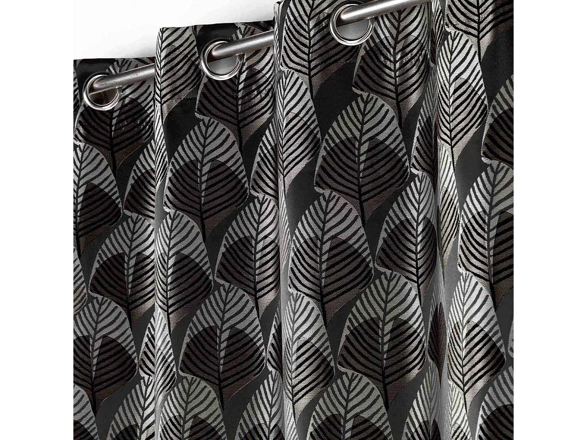 Rideau à Œillets "Floriani" 140x260cm Noir