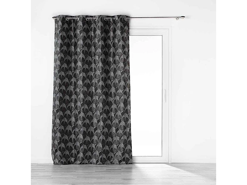Rideau à Œillets "Floriani" 140x260cm Noir