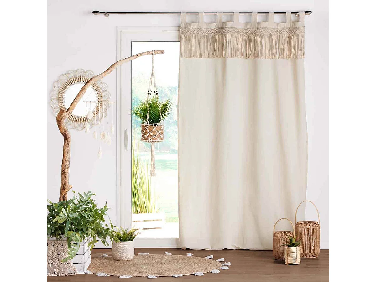 Rideau à Passants "Samaya" 140x240cm Naturel