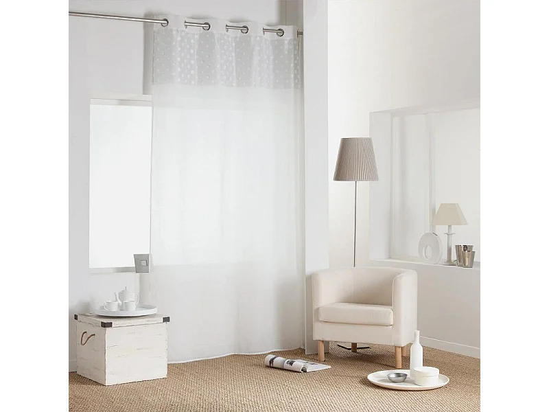 Rideau Voilage à Œillets "Minnie" 140x240cm Gris