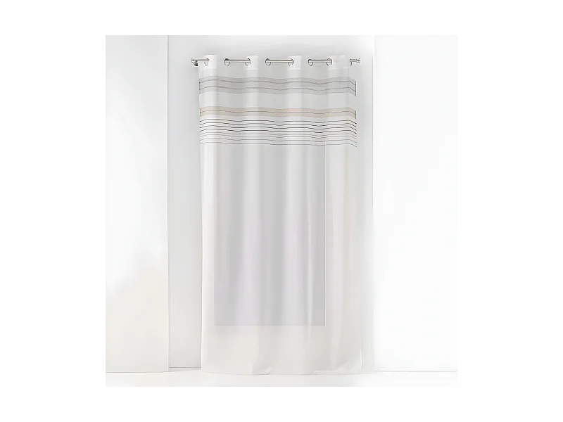 Rideau Voilage à Œillets "Zola" 140x280cm Blanc