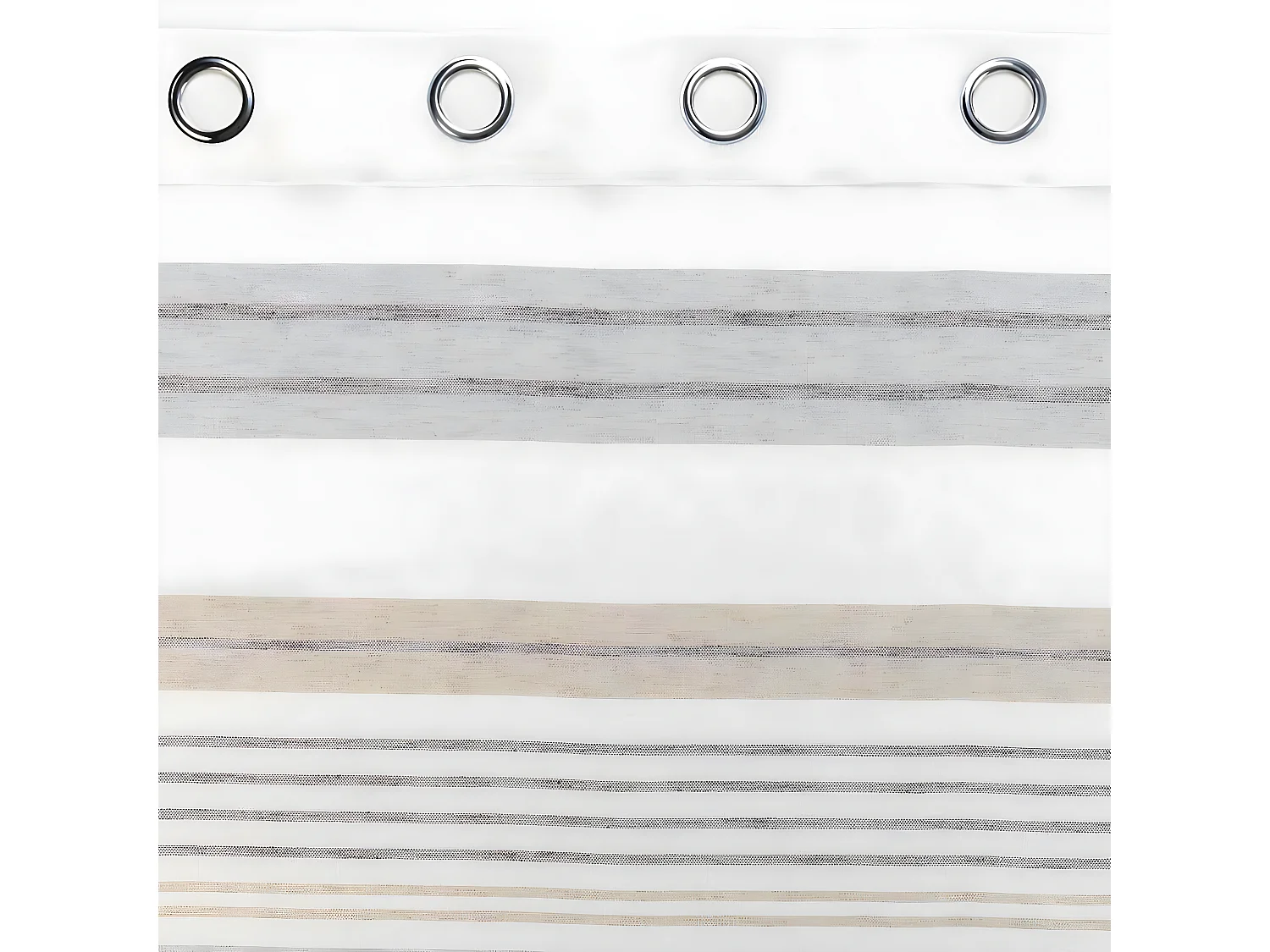 Rideau Voilage à Œillets "Zola" 140x280cm Blanc