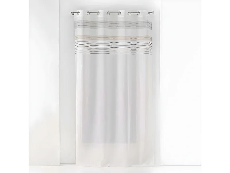 Rideau Voilage à Œillets "Zola" 140x280cm Blanc
