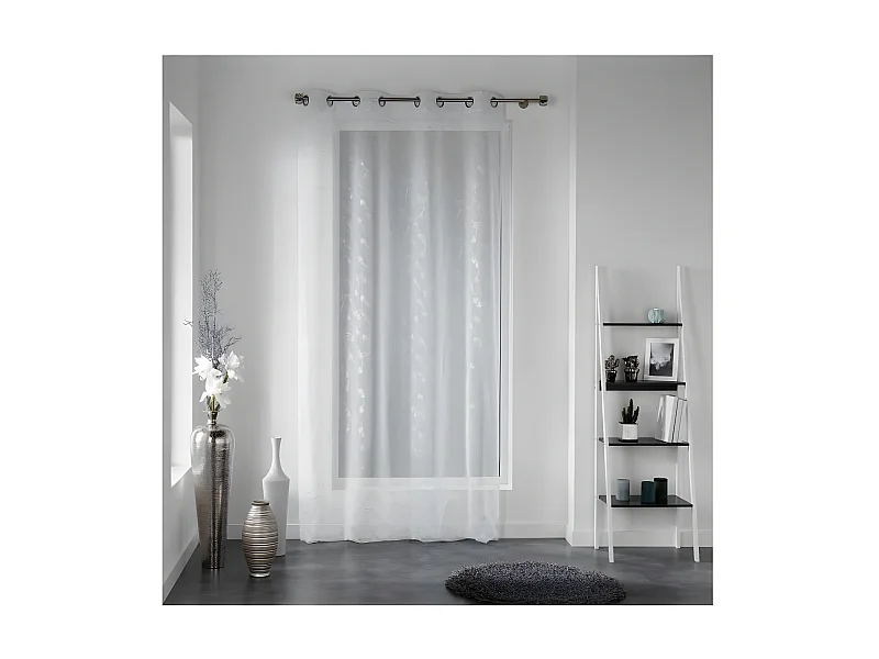 Rideau Voilage "Dalya" 140x240cm Blanc