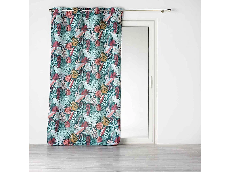 Rideau à Œillets Imprimé "Jacala" 140x260cm Bleu