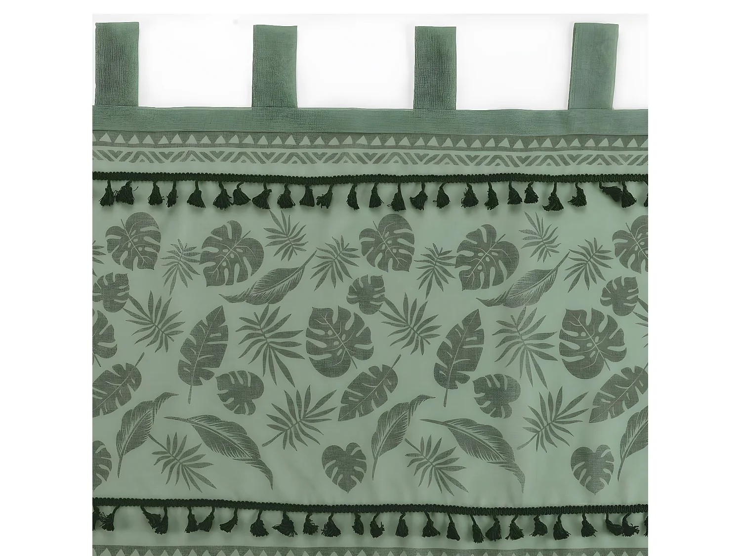 Rideau Voilage à Passants "Milagreen" 140x240cm Vert