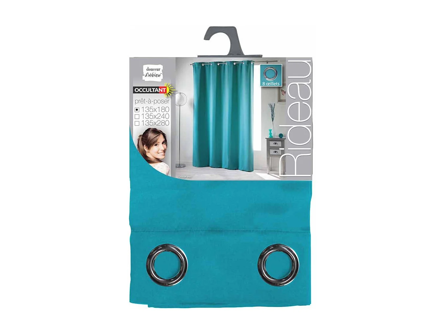 Rideau Occultant "Occult" 135x180cm Bleu