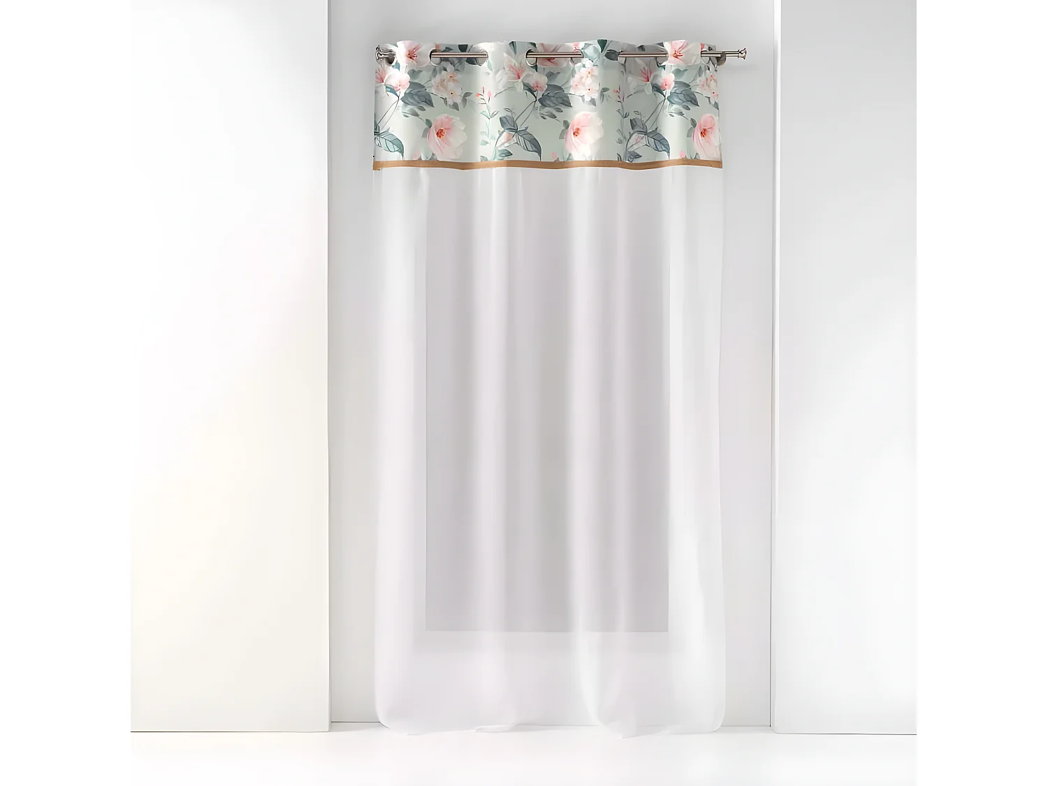 Rideau Voilage à Œillets "Alissia" 140x240cm Menthe