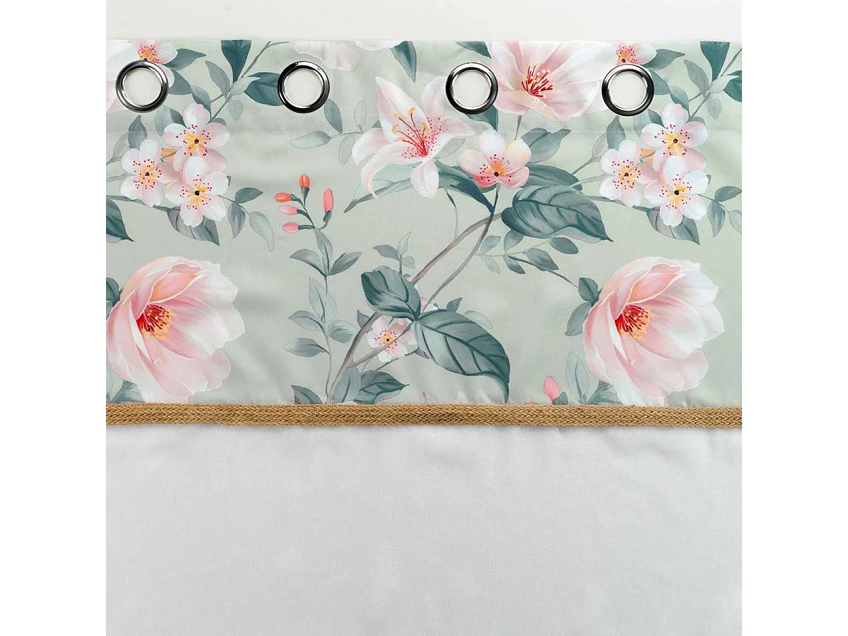 Rideau Voilage à Œillets "Alissia" 140x240cm Menthe