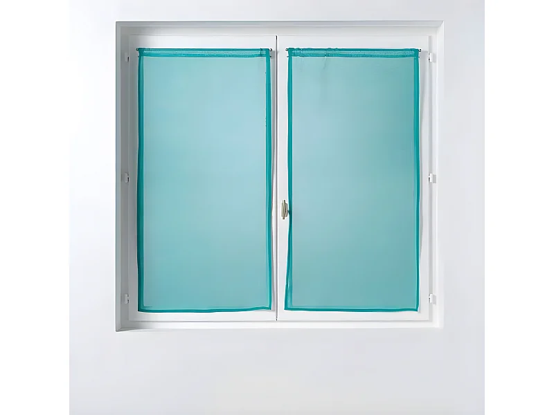 Paire de Voilages "Sandra" 60x160cm Bleu