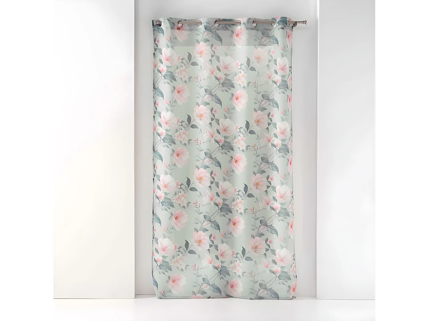 Rideau Voilage Imprimé "Alissia" 140x240cm Menthe