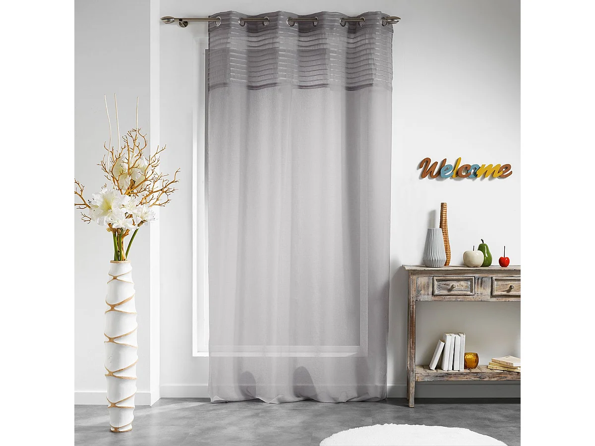 Rideau Voilage "Olonne" 140x240cm Gris