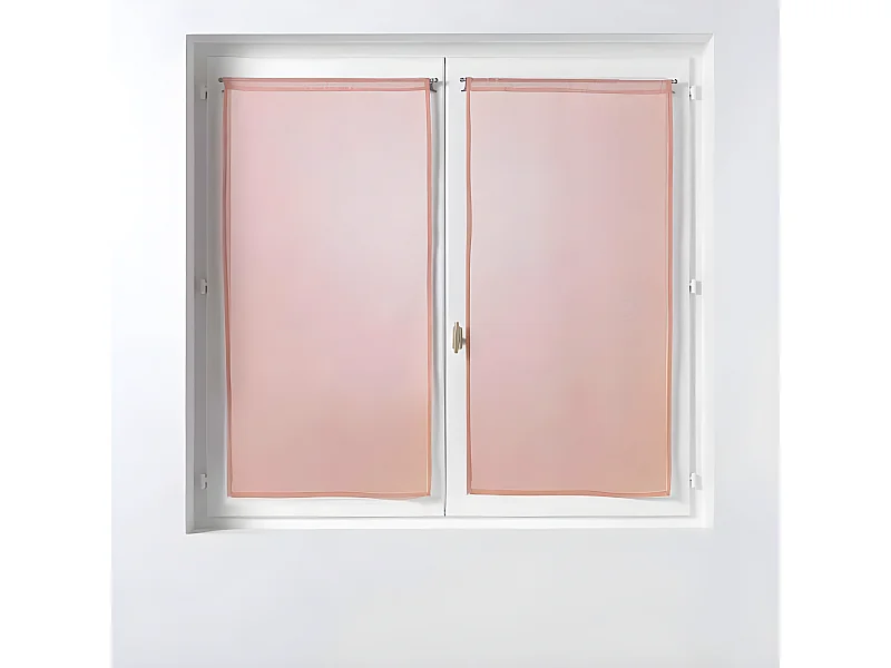 Paire de Voilages "Sandra" 60x90cm Rose