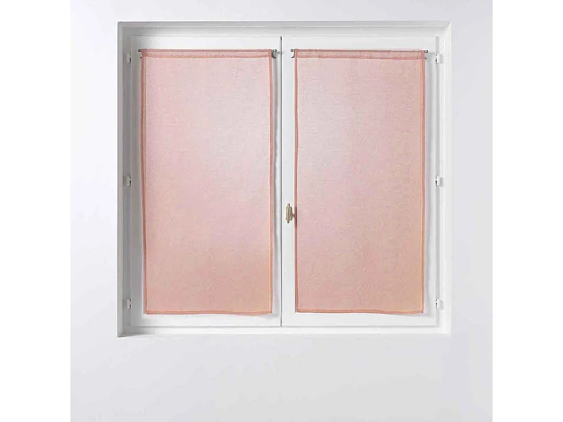 Paire de Voilages "Sandra" 60x90cm Rose