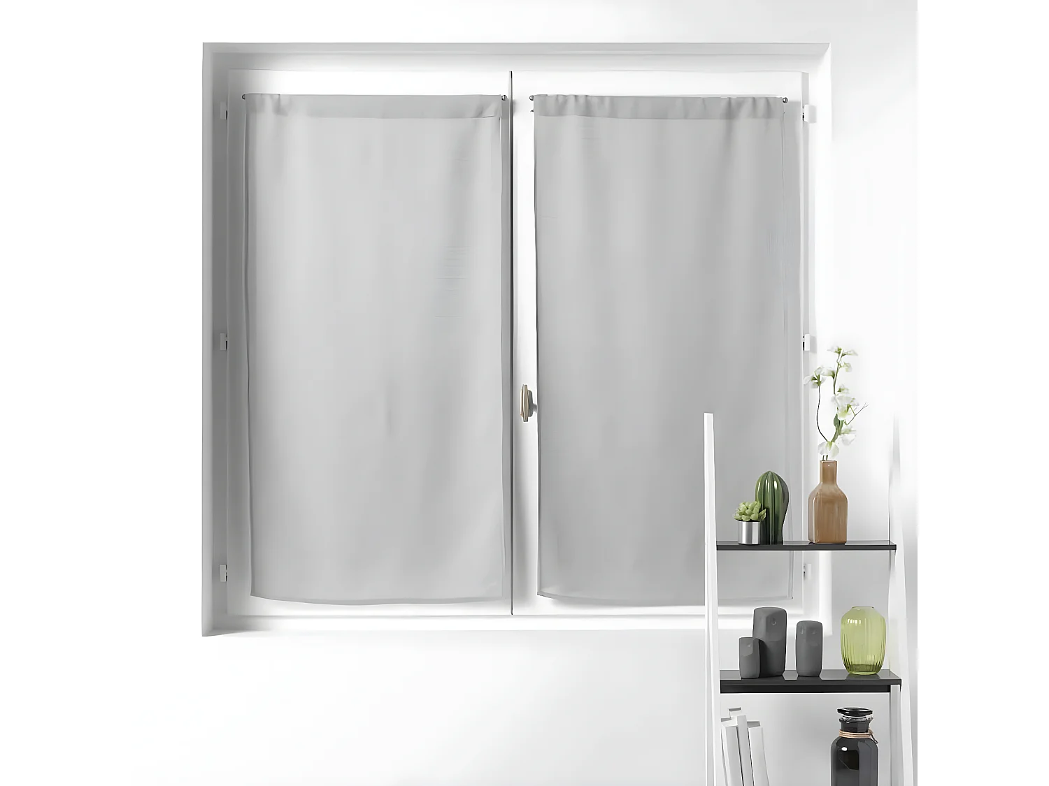 Paire de Voilages "Soane" 60x120cm Gris