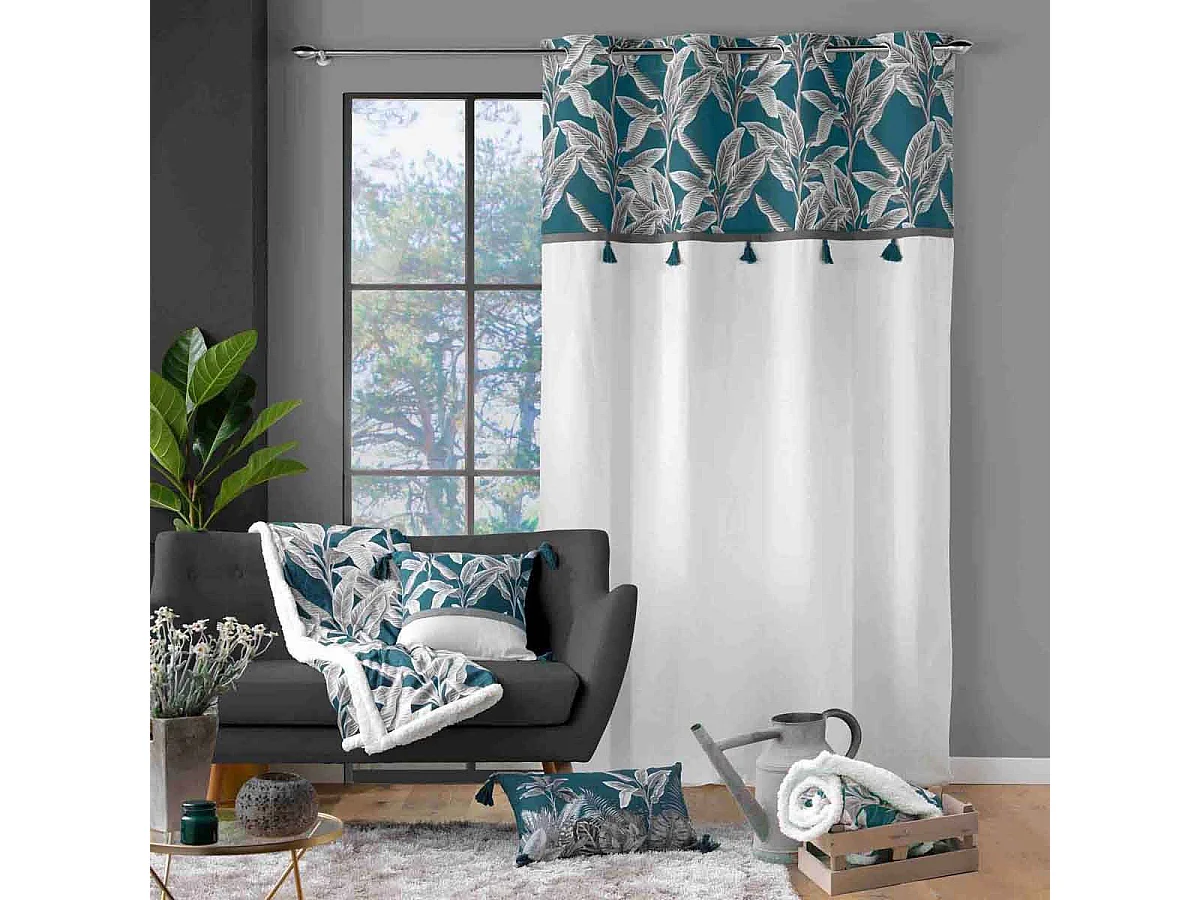 Rideau à Œillets "Isibelle" 140x240cm Bleu