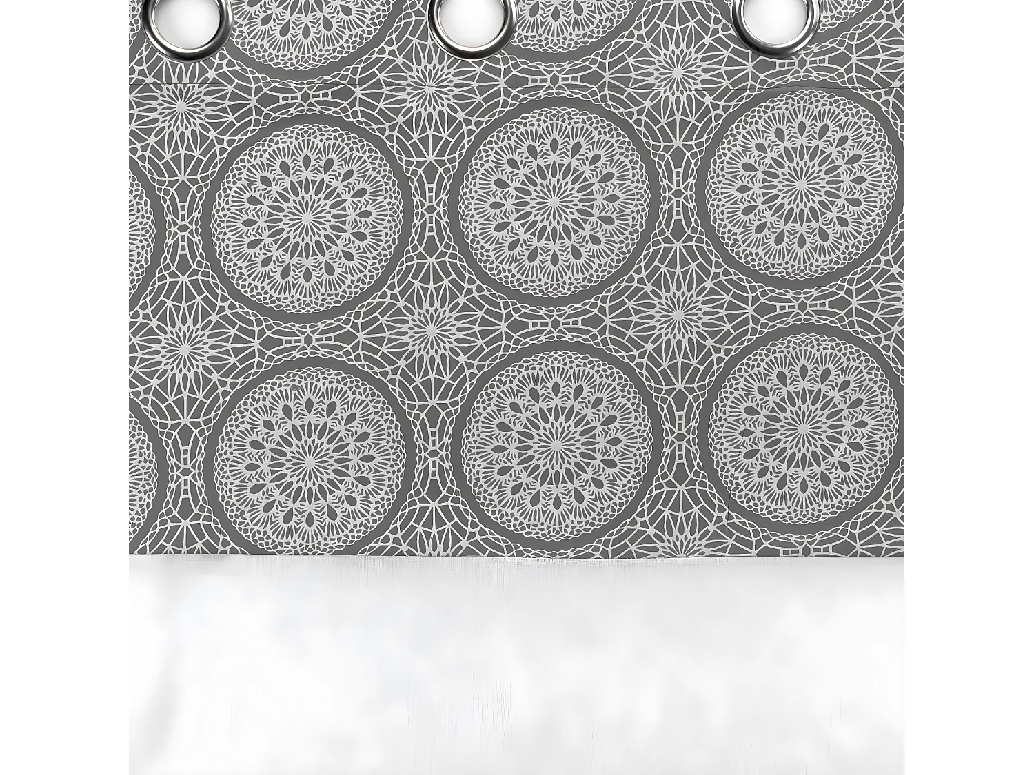 Rideau Voilage à Œillets "Sibel" 140x240cm Gris