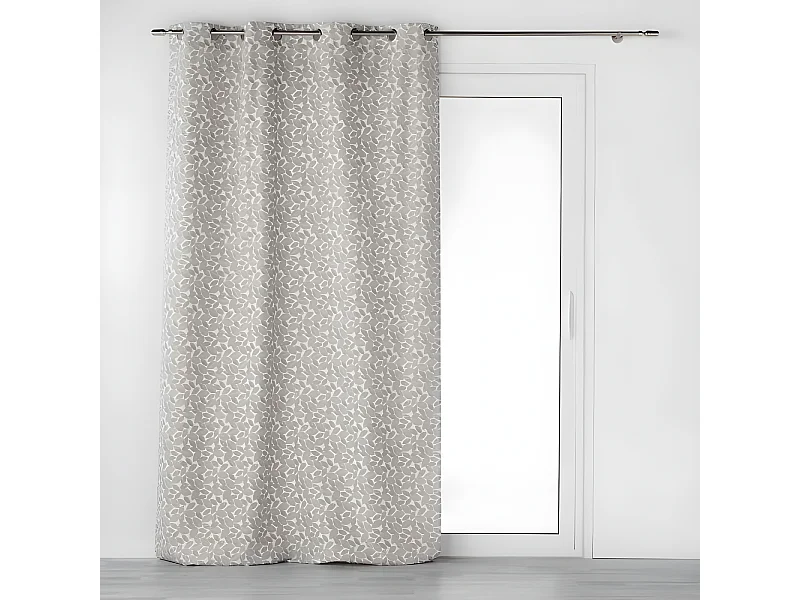 Rideau à Œillets Imprimé "Vilanelle" 140x260cm Gris