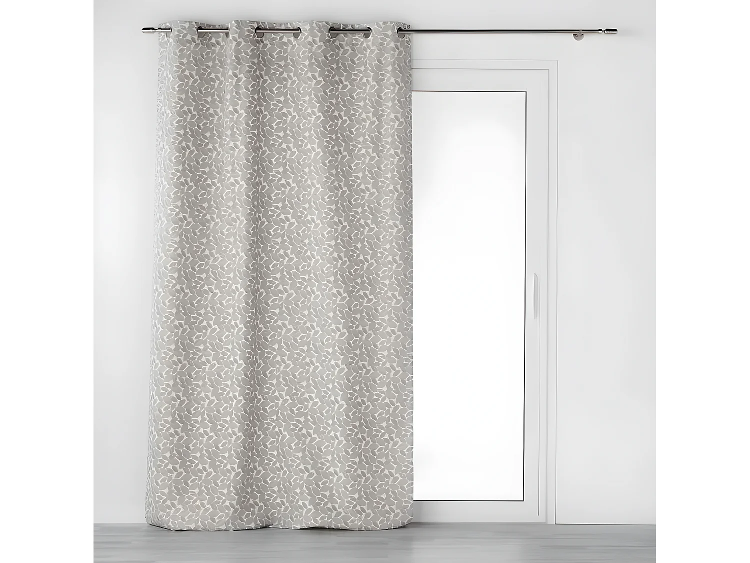 Rideau à Œillets Imprimé "Vilanelle" 140x260cm Gris