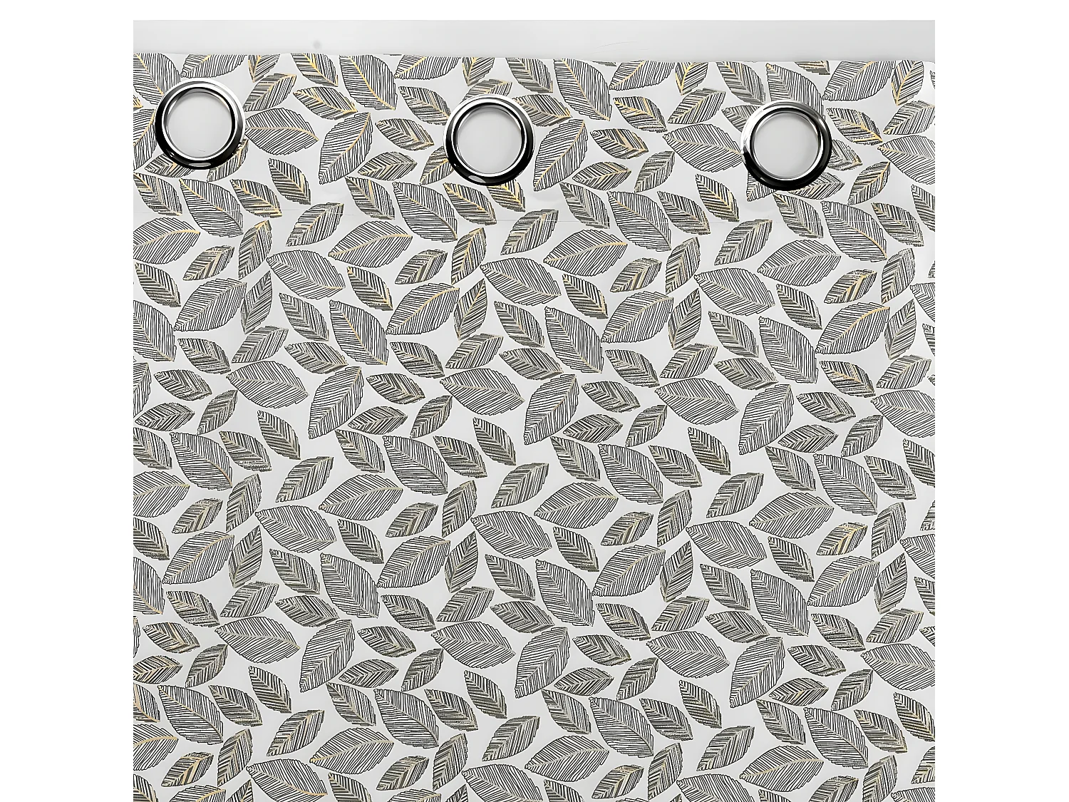 Rideau à Œillets Imprimé "Vilanelle" 140x260cm Gris