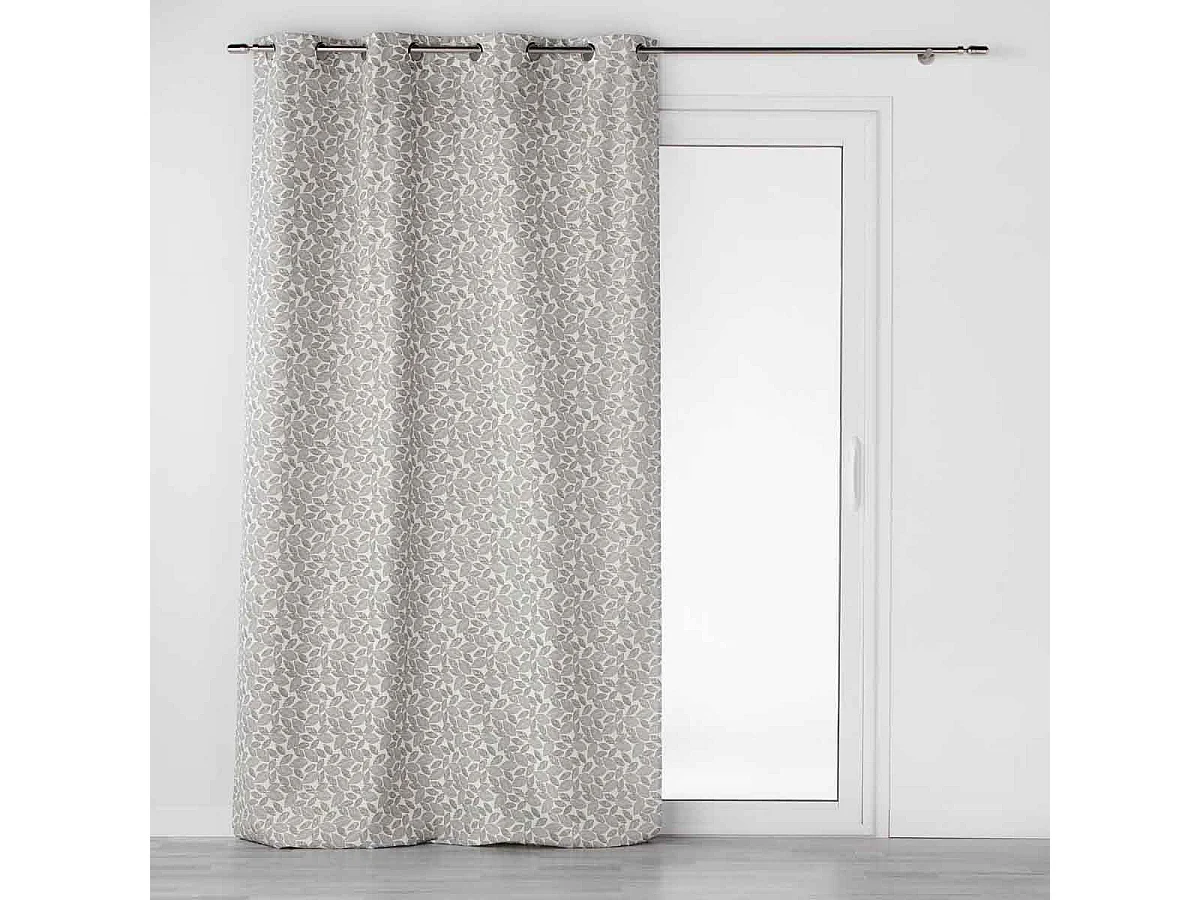 Rideau à Œillets Imprimé "Vilanelle" 140x260cm Gris