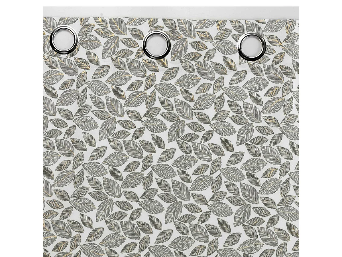 Rideau à Œillets Imprimé "Vilanelle" 140x260cm Gris