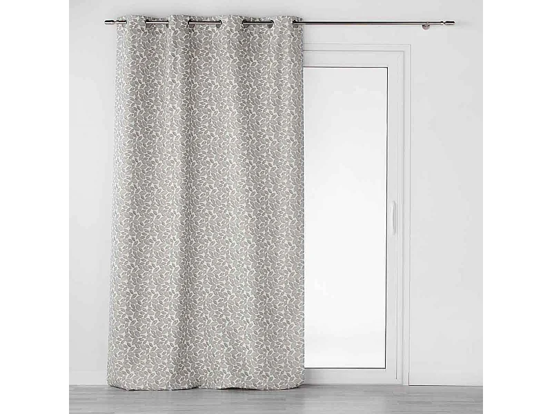 Rideau à Œillets Imprimé "Vilanelle" 140x260cm Gris
