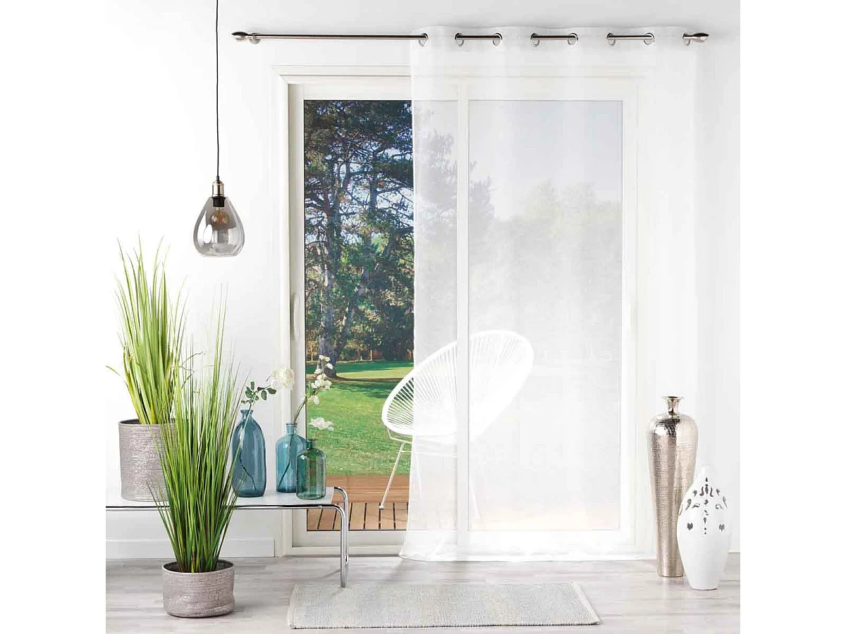 Rideau Voilage à Œillets "Voilizea" 140x240cm Blanc