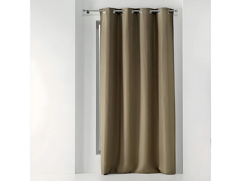 Rideau Occultant "Tissea" 135x240cm Noisette