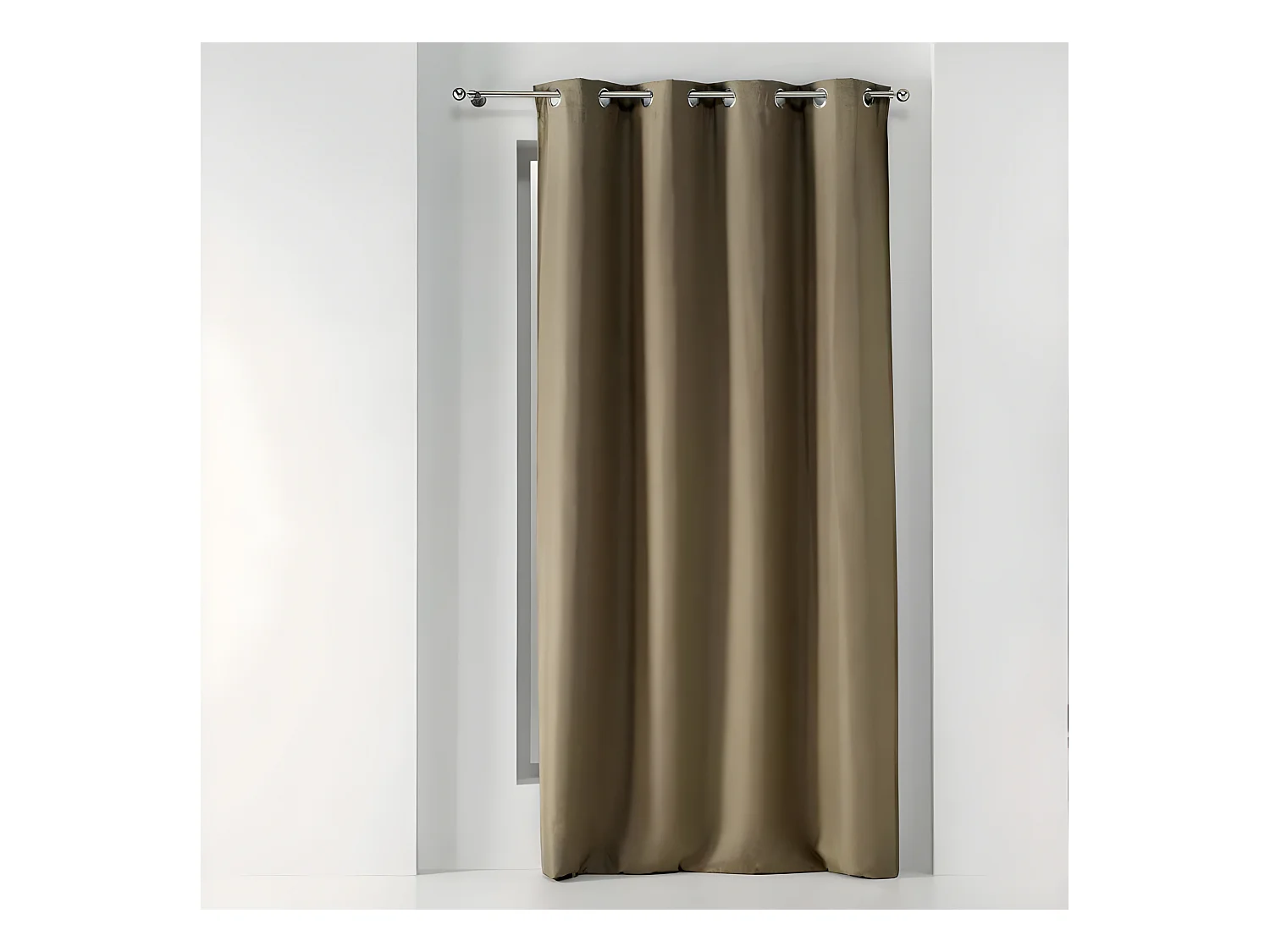 Rideau Occultant "Tissea" 135x240cm Noisette