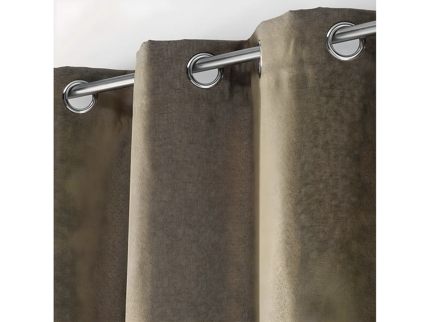 Rideau Occultant "Tissea" 135x240cm Noisette