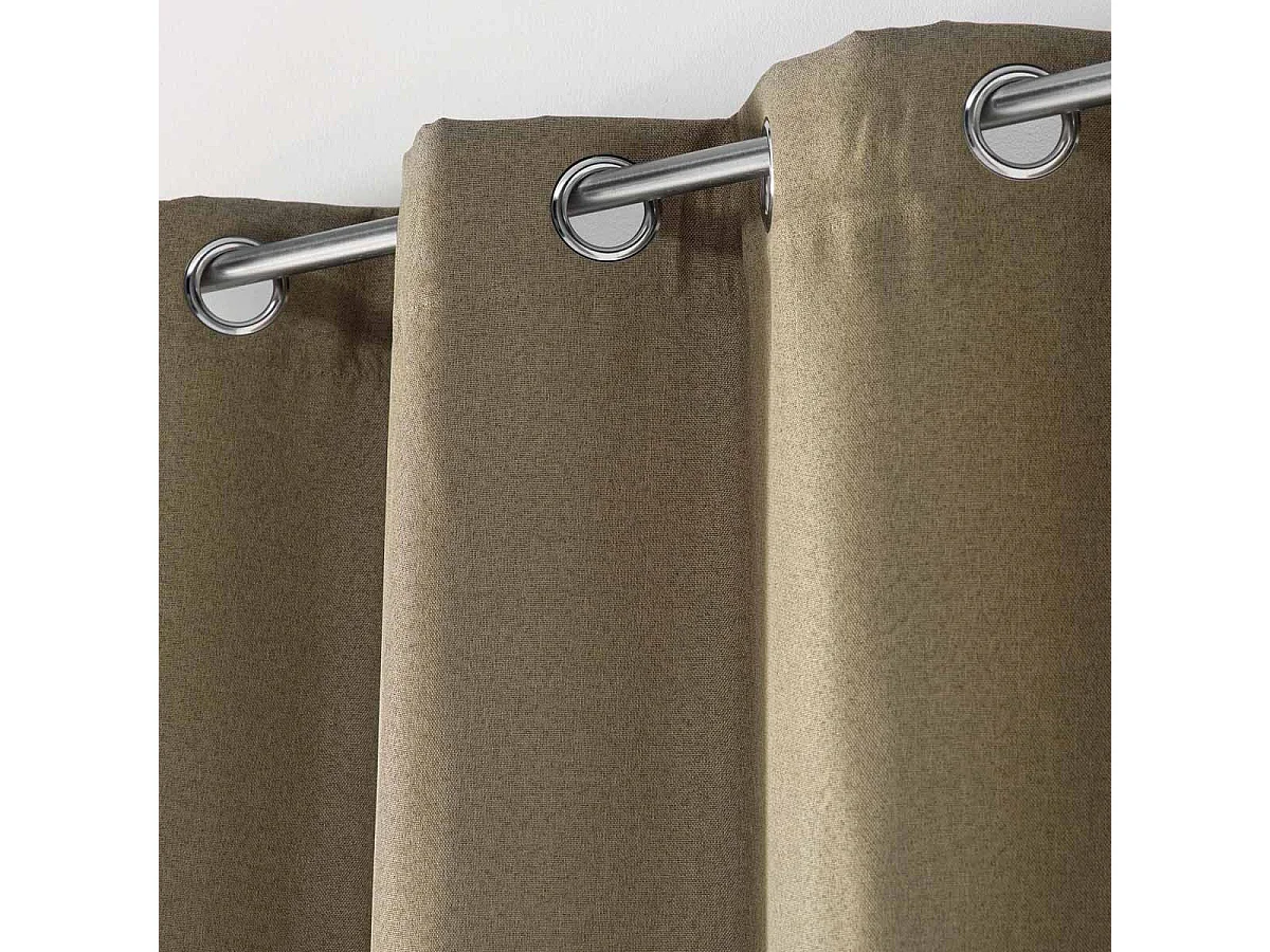 Rideau Occultant "Tissea" 135x240cm Noisette