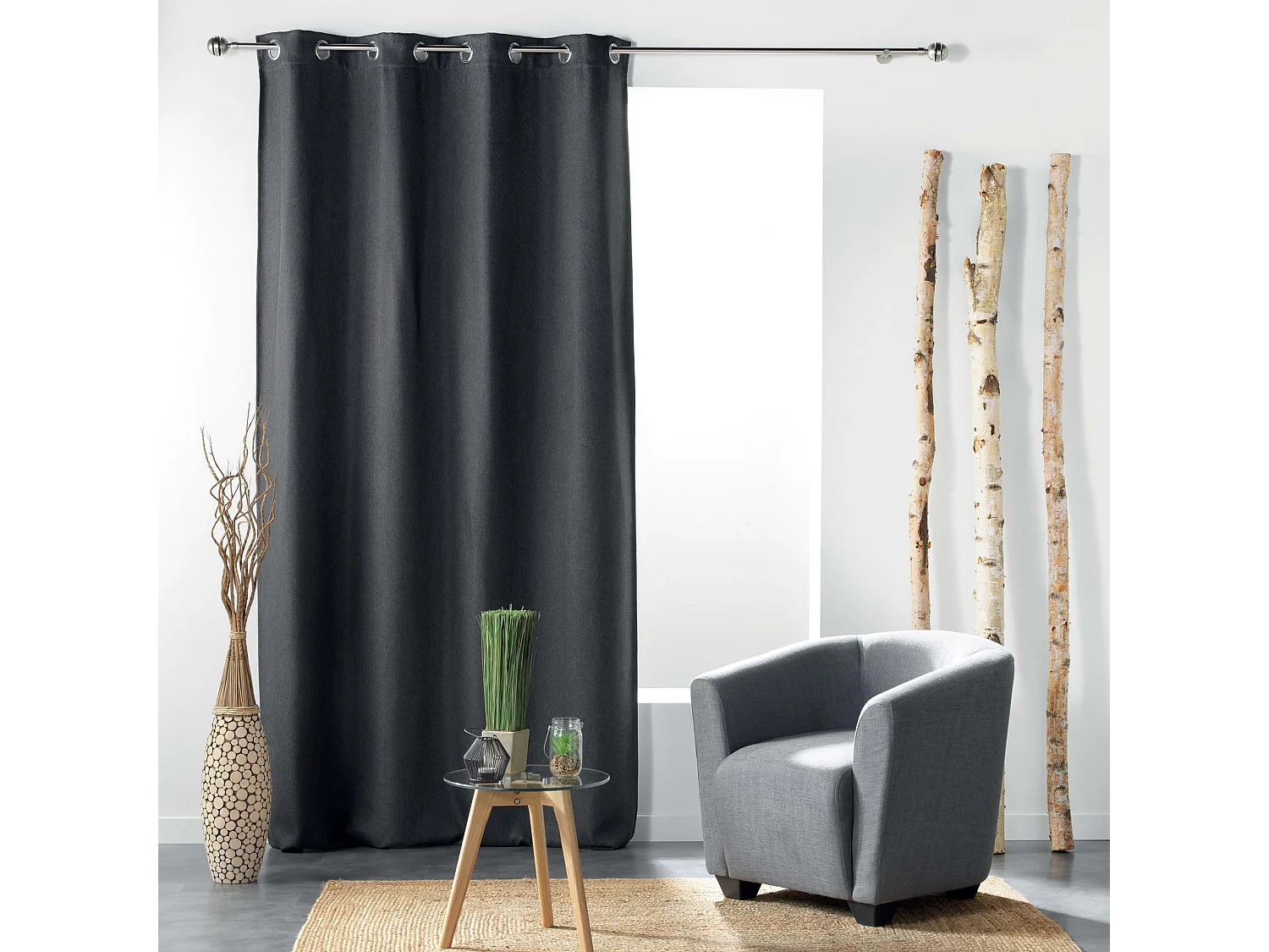 Rideau Occultant "Tramina" 135x240cm Anthracite