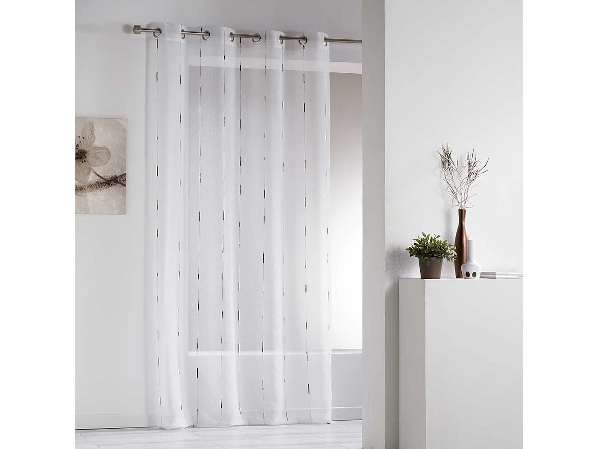 Rideau Voilage "Chenilla" 140x260cm Naturel