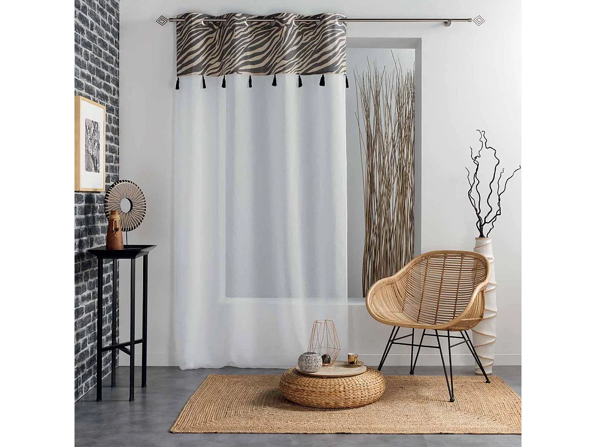 Rideau Voilage à Œillets "Maroni" 140x240cm Blanc