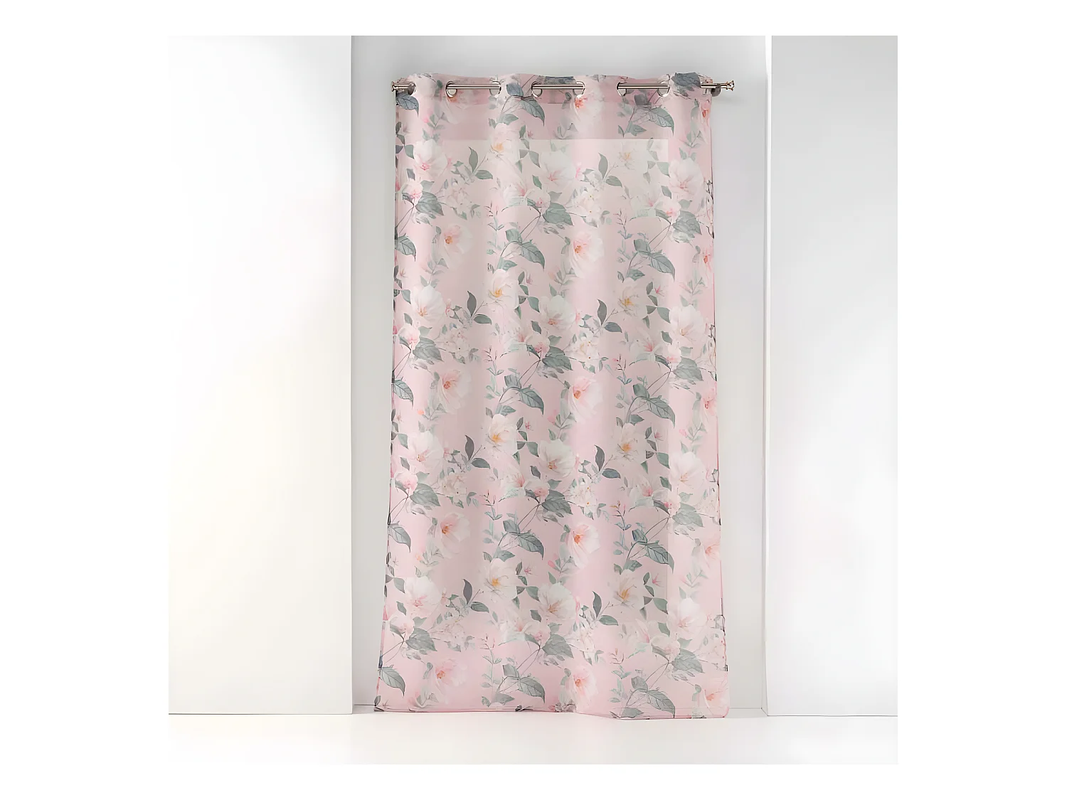 Rideau Voilage Imprimé "Alissia" 140x240cm Rose