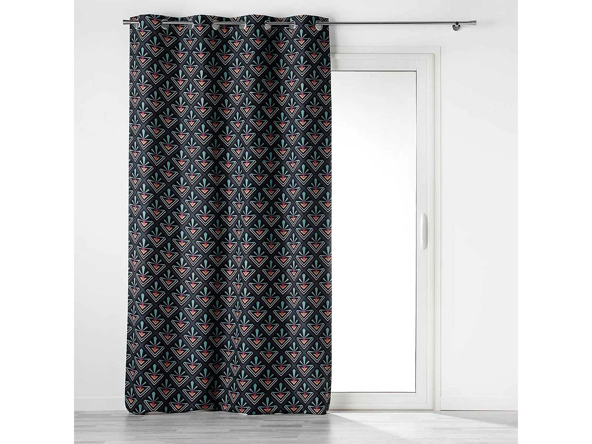 Rideau à Œillets Occultant "Yuko" 135x260cm Bleu