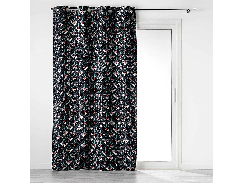 Rideau à Œillets Occultant "Yuko" 135x260cm Bleu