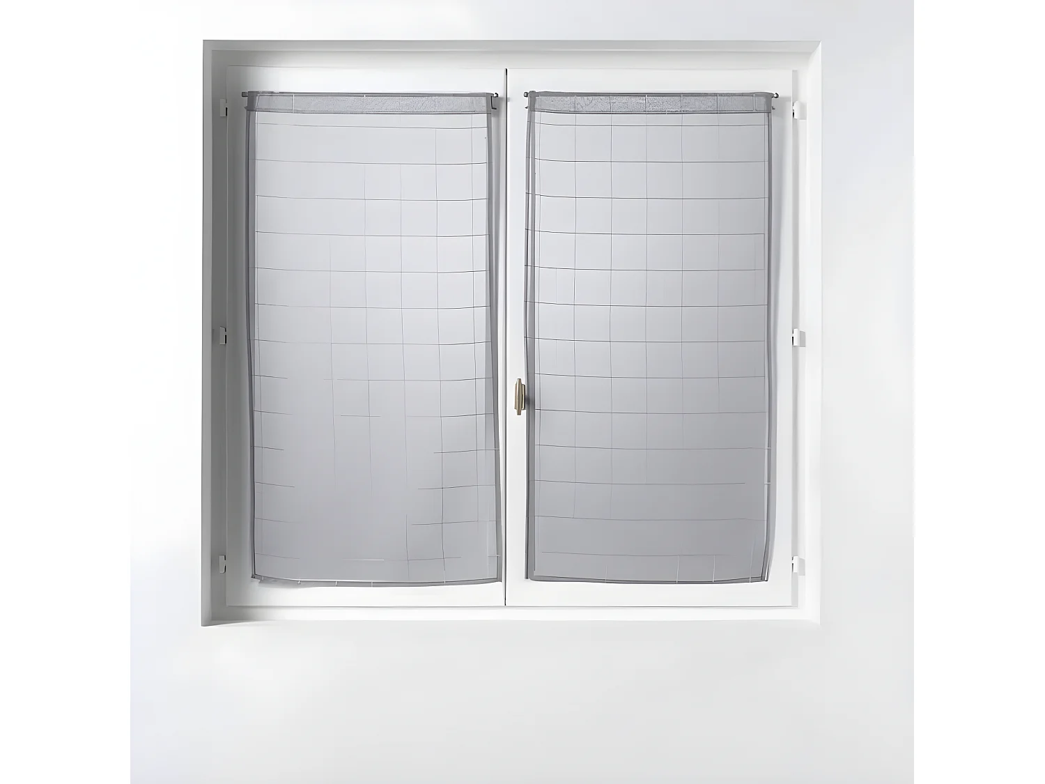 Paire de Voilages "Eulalie" 60x160cm Gris