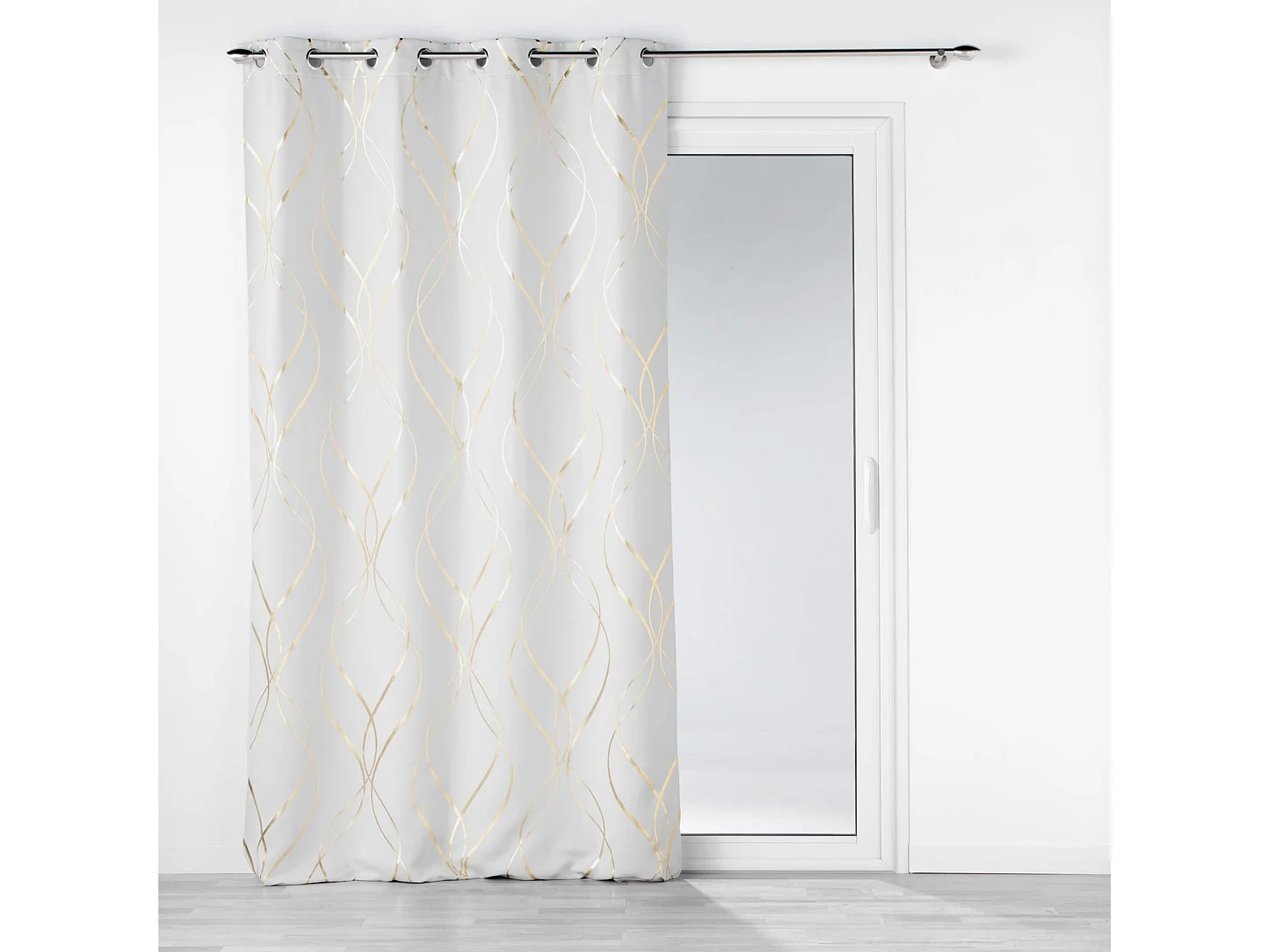 Cortina opaca con estampados metálicos 135 x 240 cm